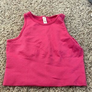 Cute hot pink crop tank top